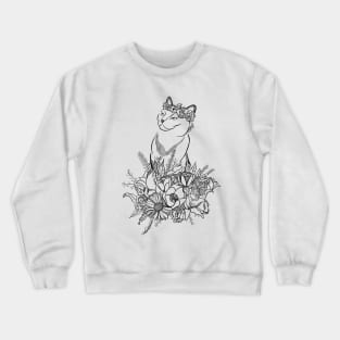 Flower Cat Crewneck Sweatshirt